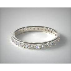 Platinum Pave Diamond Eternity Band (0,60 CTW.)