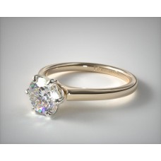 Помолвочное кольцо из 14-каратного желтого золота с шестиконечным бриллиантом