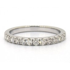 Кольцо из 14-каратного белого золота с бриллиантом Micro Pave (0,50 CTW)