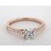 Помолвочное кольцо Petite Pave из 14-каратного розового золота с собором