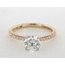 Помолвочное кольцо Petite Pave из желтого золота 18 карат