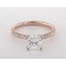 Помолвочное кольцо Petite Pave из 14-каратного розового золота (заподлицо)