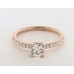 Помолвочное кольцо из 14-каратного розового золота с бриллиантами Petite Pave Crown