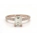 Помолвочное кольцо из 14-каратного розового золота с бриллиантами Petite Pave Crown