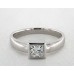 Безель из 18-каратного белого золота с бриллиантовым кольцом в форме принцессы