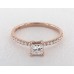 Помолвочное кольцо из 14-каратного розового золота с бриллиантами Petite Pave Crown