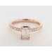 Помолвочное кольцо из 14-каратного розового золота с бриллиантами Petite Pave Crown