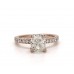 Помолвочное кольцо из 14-каратного розового золота с бриллиантами Petite Pave Crown