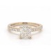 Помолвочное кольцо из желтого золота 18 карат с миниатюрным бриллиантом Pave Crown