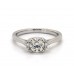 Платиновое помолвочное кольцо с бриллиантами Pave Accent Pave Trio