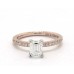 Помолвочное кольцо Petite Pave из 14-каратного розового золота (заподлицо)