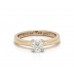 Помолвочное кольцо-пасьянс Comfort Fit 2 мм из 18-каратного желтого золота 2 мм