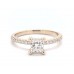 Помолвочное кольцо из желтого золота 18 карат с миниатюрным бриллиантом Pave Crown