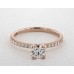 Помолвочное кольцо из 14-каратного розового золота с бриллиантами Petite Pave Crown