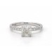 Помолвочное кольцо из 18-каратного белого золота с бриллиантами Petite Pave Crown