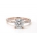 Помолвочное кольцо из 14-каратного розового золота с бриллиантами Petite Pave Crown