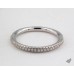 Круглое обручальное кольцо U Pave из белого золота 14 карат (0,16 CTW.)