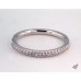 Круглое обручальное кольцо U Pave из белого золота 14 карат (0,16 CTW.)