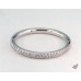 Круглое обручальное кольцо U Pave из белого золота 14 карат (0,16 CTW.)