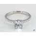 Помолвочное кольцо из 18-каратного белого золота с бриллиантами Petite Pave Crown