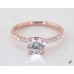 Помолвочное кольцо из 14-каратного розового золота с бриллиантами Petite Pave Crown