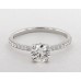 Помолвочное кольцо из 18-каратного белого золота с бриллиантами Petite Pave Crown