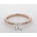 Помолвочное кольцо Petite Pave из 14-каратного розового золота (заподлицо)