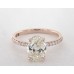 Помолвочное кольцо из 14-каратного розового золота с бриллиантами Petite Pave Crown
