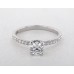 Помолвочное кольцо из 18-каратного белого золота с бриллиантами Petite Pave Crown