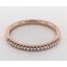 Обручальное кольцо U Pave из розового золота 14 карат (0,11 CTW. )