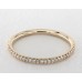 Круглое обручальное кольцо U Pave из желтого золота 14 карат (0,16 CTW.)