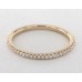 Круглое обручальное кольцо U Pave из желтого золота 14 карат (0,16 CTW.)