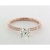 Помолвочное кольцо Petite Pave из 14-каратного розового золота (заподлицо)