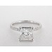 Помолвочное кольцо из 18-каратного белого золота с бриллиантами Petite Pave Crown