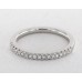 Обручальное кольцо U Pave из белого золота 14 карат (0,11 CTW. )