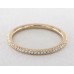Круглое обручальное кольцо U Pave из желтого золота 14 карат (0,16 CTW.)