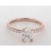 Помолвочное кольцо из 14-каратного розового золота с бриллиантами Petite Pave Crown