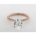 Помолвочное кольцо Petite Pave из 14-каратного розового золота (заподлицо)