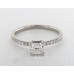 Помолвочное кольцо из 18-каратного белого золота с бриллиантами Petite Pave Crown