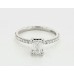 Помолвочное кольцо из 18-каратного белого золота с бриллиантами Petite Pave Crown