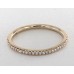 Круглое обручальное кольцо U Pave из желтого золота 14 карат (0,16 CTW.)