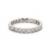 Кольцо Milgrain Bezel из 14-каратного белого золота с бриллиантами Eternity Ring