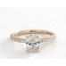 Помолвочное кольцо из желтого золота 14 карат с миниатюрным бриллиантом Pave Crown