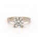 Помолвочное кольцо из желтого золота 18 карат с миниатюрным бриллиантом Pave Crown