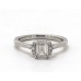 Платиновое помолвочное кольцо с бриллиантами Pave Accent Pave Trio