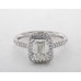 Платиновое помолвочное кольцо с бриллиантами Falling Edge Pave