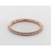 Круглое обручальное кольцо из розового золота 14 карат U Pave (0,16 CTW.)