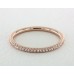 Круглое обручальное кольцо из розового золота 14 карат U Pave (0,16 CTW.)