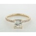 Помолвочное кольцо из желтого золота 14 карат с миниатюрным бриллиантом Pave Crown