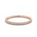 Круглое обручальное кольцо из розового золота 14 карат U Pave (0,16 CTW.)